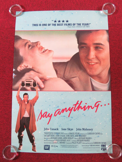 SAY ANYTHING US VHS POSTER JOHN CUSACK IONE SKYE 1989 Rendezvous Cinema Movie posters