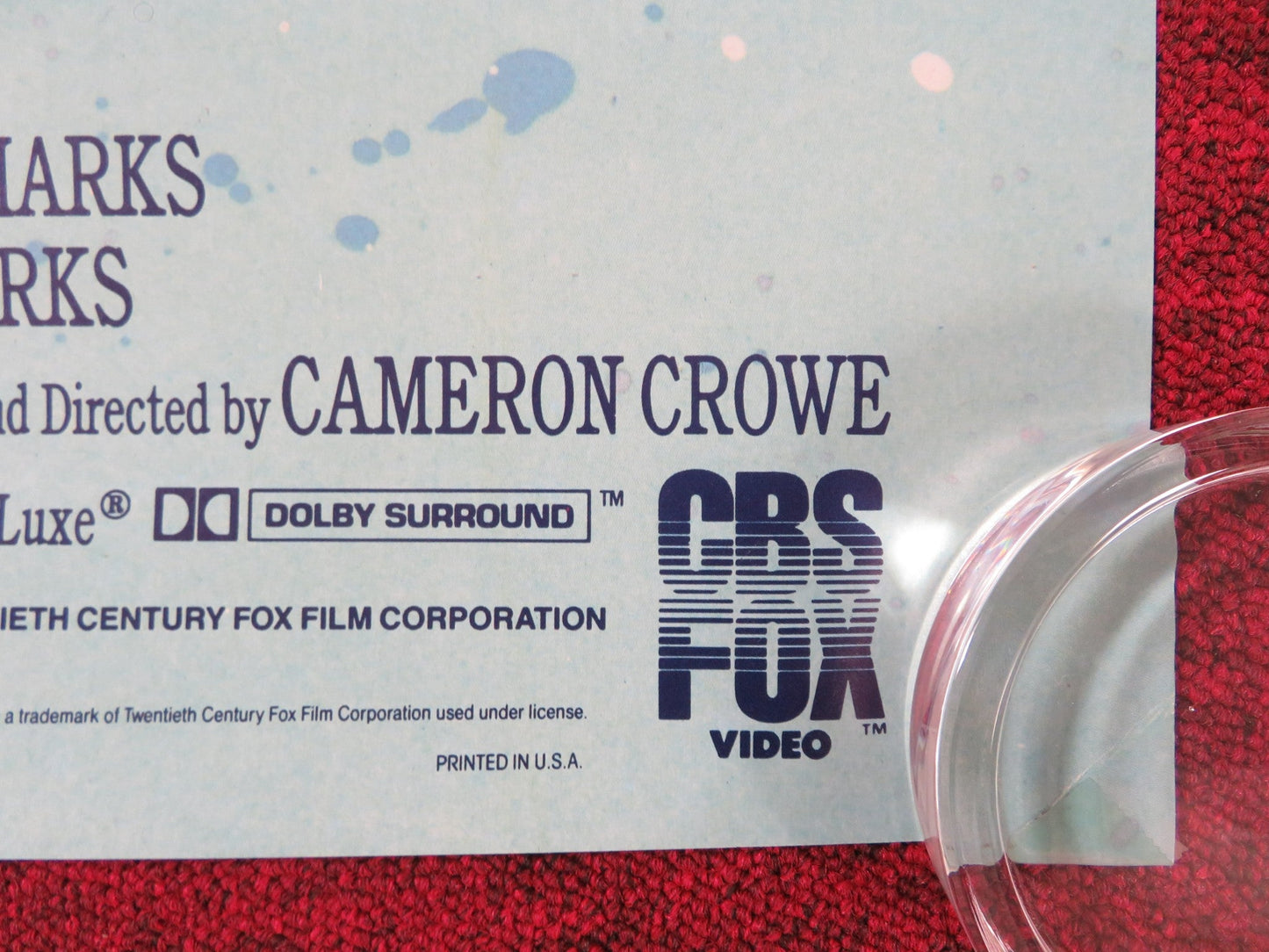 SAY ANYTHING US VHS POSTER JOHN CUSACK IONE SKYE 1989 Rendezvous Cinema Movie posters