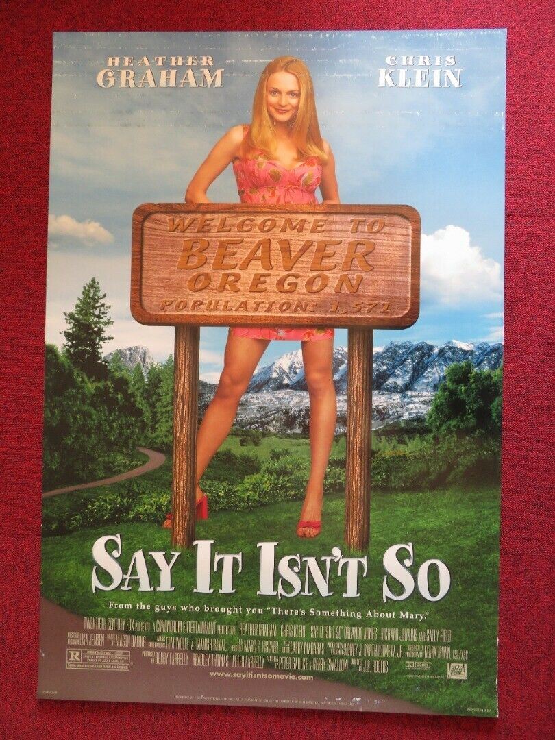 SAY IT ISN'T SO VERSION B US ONE SHEET ROLLED POSTER HEATHER GRAHAM 2001 Movie posters