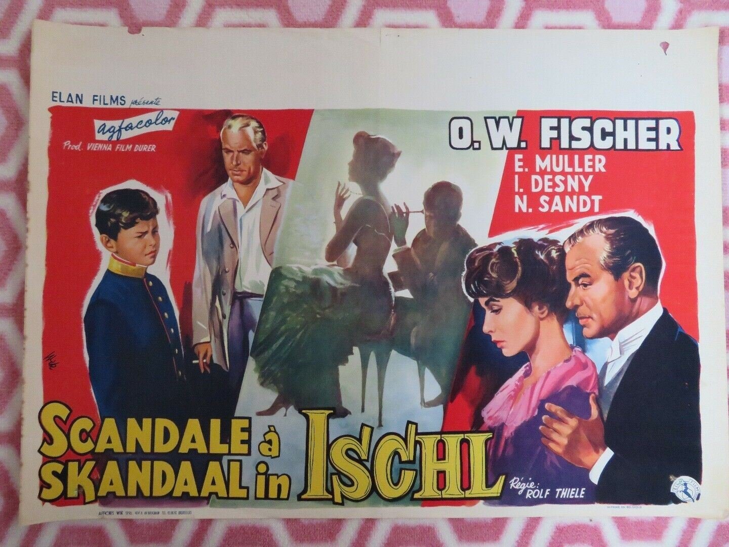 SCANDALE A ISCHL/ Scandal in Bad Ischl BELGIUM (15"x 21.5") POSTER O.W.FISCHER Movie posters