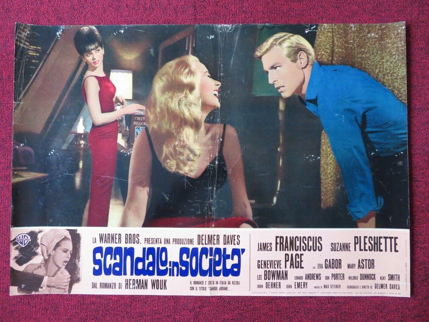 SCANDALE IN SOCIETA/ Youngblood Hawke - B ITALIAN FOTOBUSTA POSTER 1964 - Rendezvous Cinema