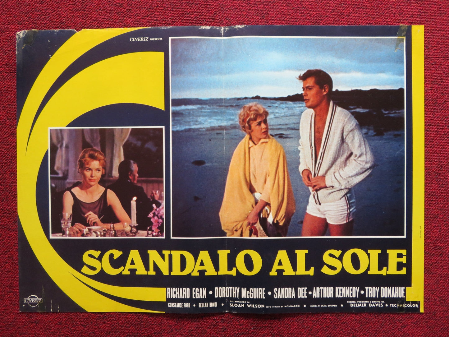 SCANDALO AL SOLE / A SUMMER PLACE - C ITALIAN FOTOBUSTA POSTER SANDRA DEE 1959 Rendezvous Cinema Movie posters