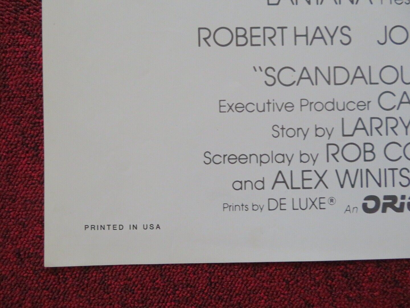 SCANDALOUS FOLDED US ONE SHEET POSTER ROBERT HAYES RON TRAVIS 1984 Movie posters