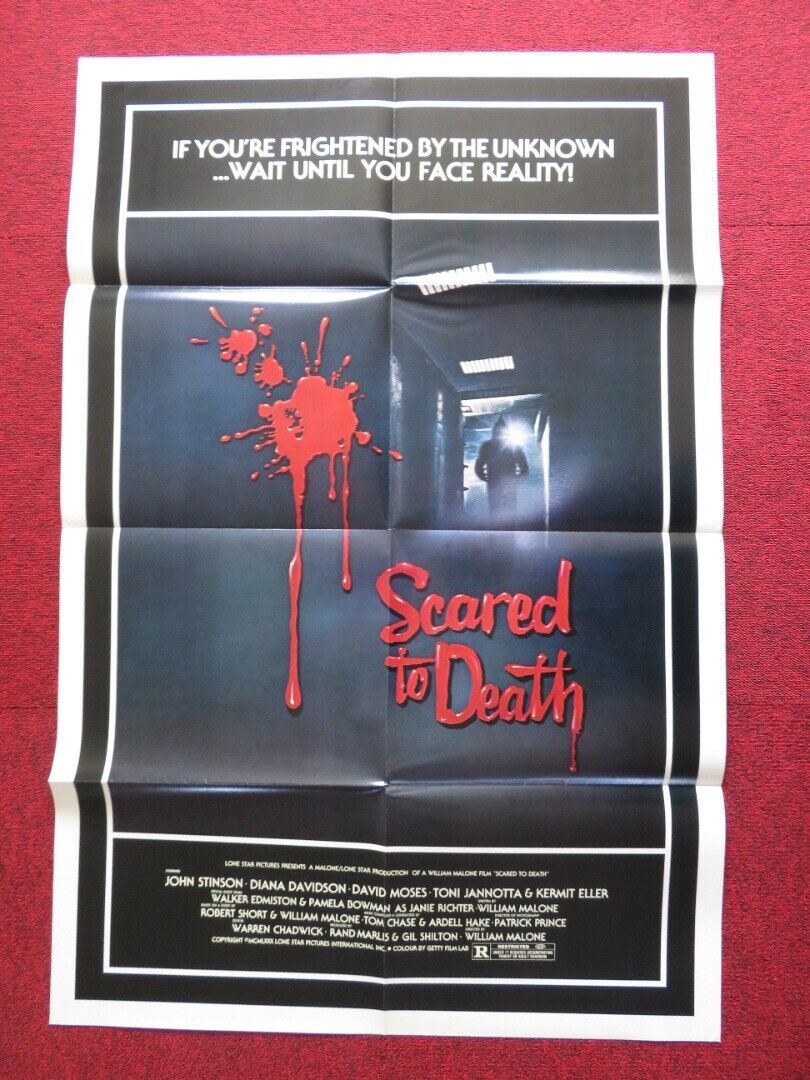 SCARED TO DEATH US ONE SHEET POSTER JOHN STINSON DIANA DAVIDSON 1980 - Rendezvous Cinema