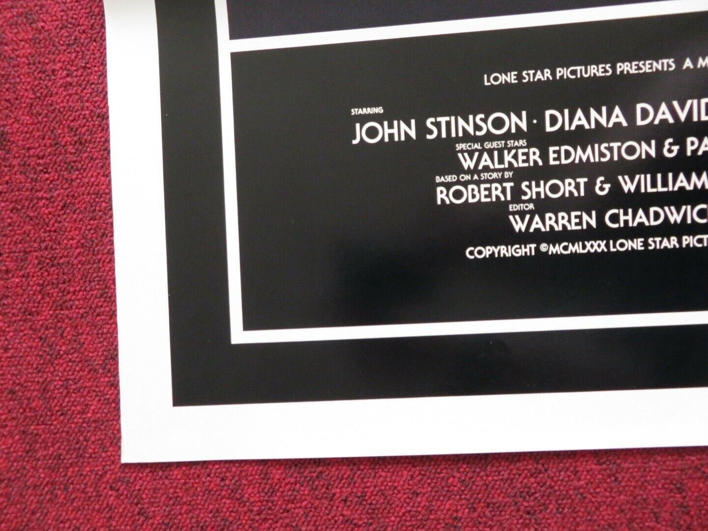 SCARED TO DEATH US ONE SHEET POSTER JOHN STINSON DIANA DAVIDSON 1980 - Rendezvous Cinema