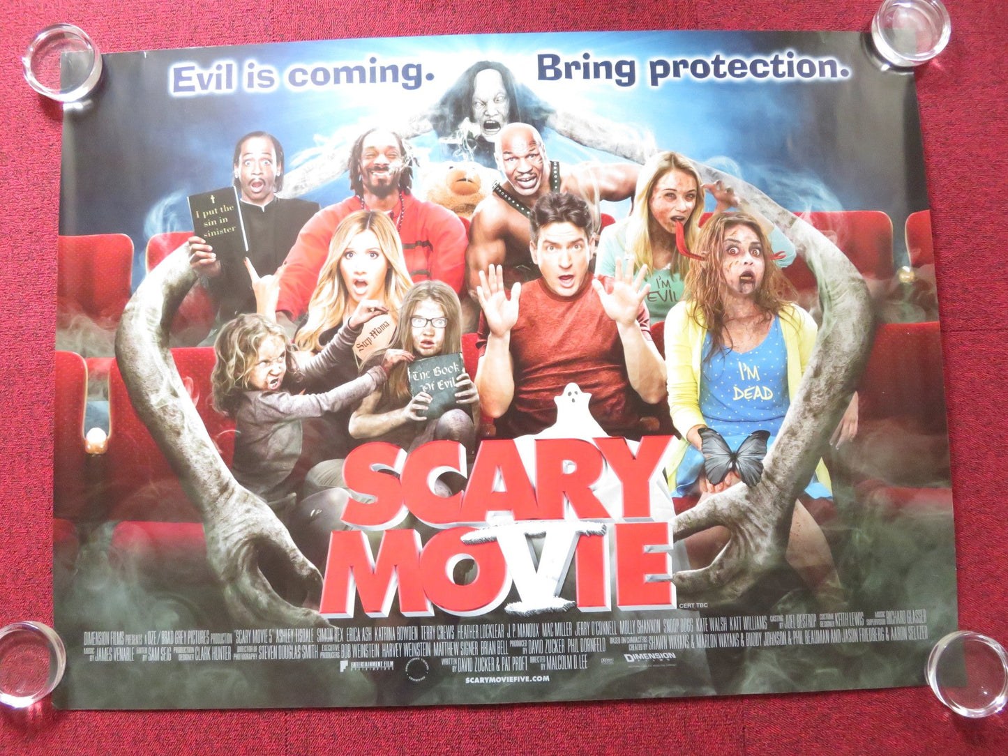 SCARY MOVIE V UK QUAD (30"x 40") ROLLED POSTER CHARLIE SHEEN SNOOP DOGG 2013 Rendezvous Cinema Movie posters