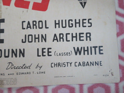 SCATTERGOOD BAINES US ONE SHEET POSTER GUY KIBBEE CAROL HUGHES 1941 - Rendezvous Cinema