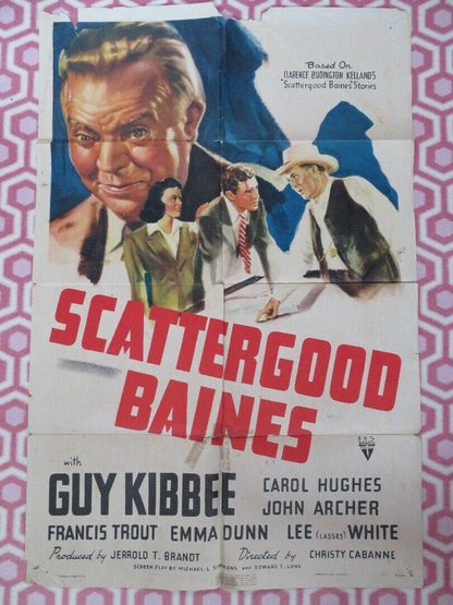 SCATTERGOOD BAINES US ONE SHEET POSTER GUY KIBBEE CAROL HUGHES 1941 - Rendezvous Cinema