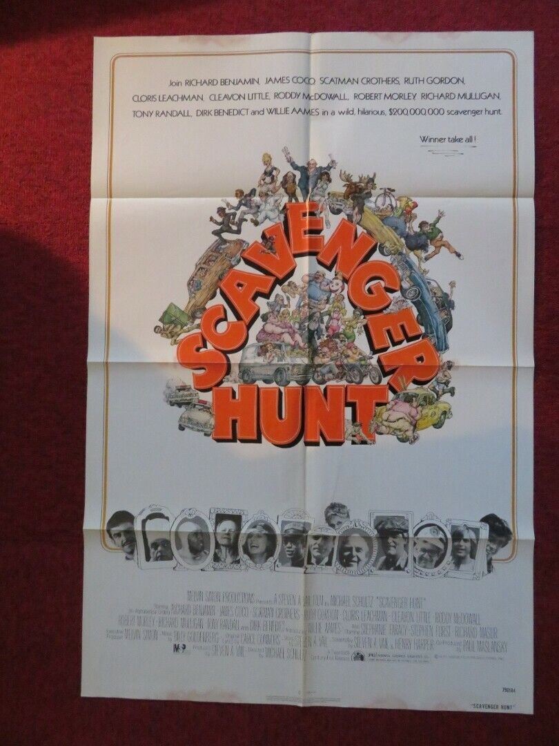 SCAVENGER HUNT FOLDED US ONE SHEET POSTER RICHARD BENJAMIN JAMES COCO 1979 Movie posters