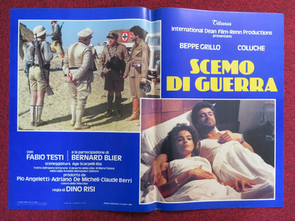 SCEMO DI GUERRA - D ITALIAN FOTOBUSTA POSTER BEPPE GRILLO COLUCHE 1985 Rendezvous Cinema Movie posters