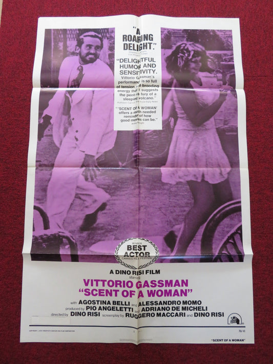 SCENT OF A WOMAN FOLDED US ONE SHEET POSTER VITTORIO GASSMAN 1976 Rendezvous Cinema Movie posters