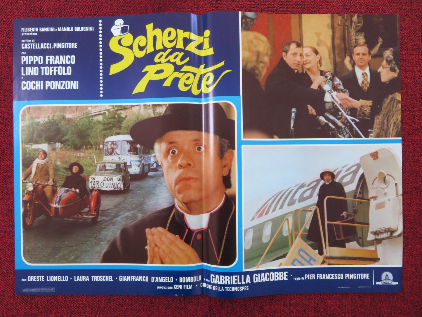 SCHERZI DA PRETE - B ITALIAN FOTOBUSTA POSTER PIPPO FRANCO LINO TOFFOLO 1978 Rendezvous Cinema Movie posters