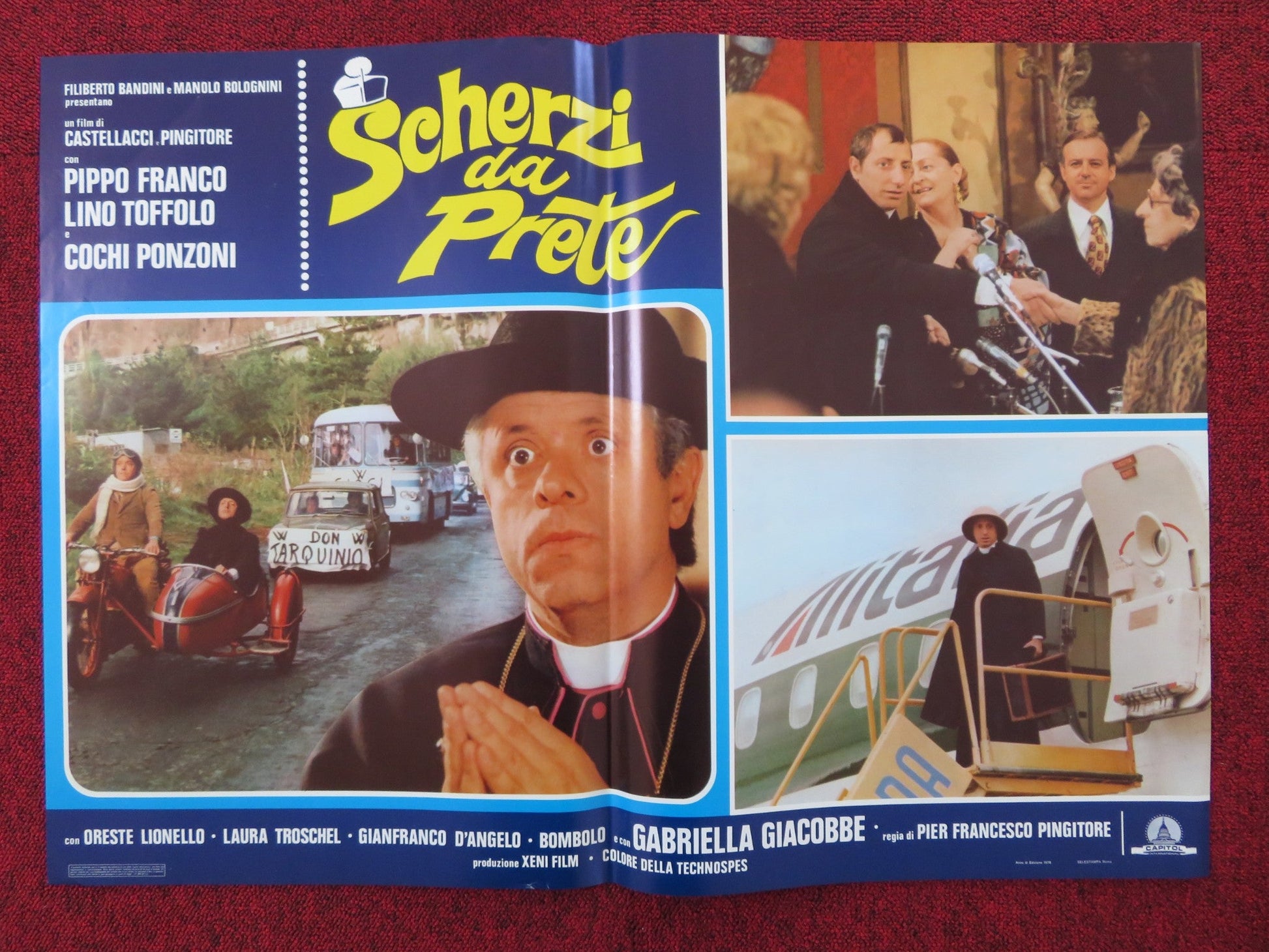 SCHERZI DA PRETE - B ITALIAN FOTOBUSTA POSTER PIPPO FRANCO LINO TOFFOLO 1978 Rendezvous Cinema Movie posters