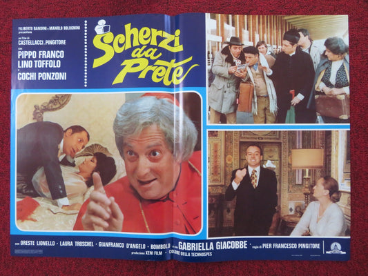 SCHERZI DA PRETE - C ITALIAN FOTOBUSTA POSTER PIPPO FRANCO LINO TOFFOLO 1978 Rendezvous Cinema Movie posters