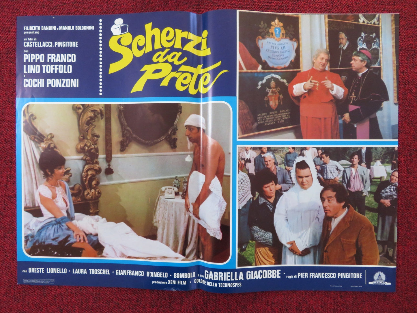 SCHERZI DA PRETE - F ITALIAN FOTOBUSTA POSTER PIPPO FRANCO LINO TOFFOLO 1978 Rendezvous Cinema Movie posters