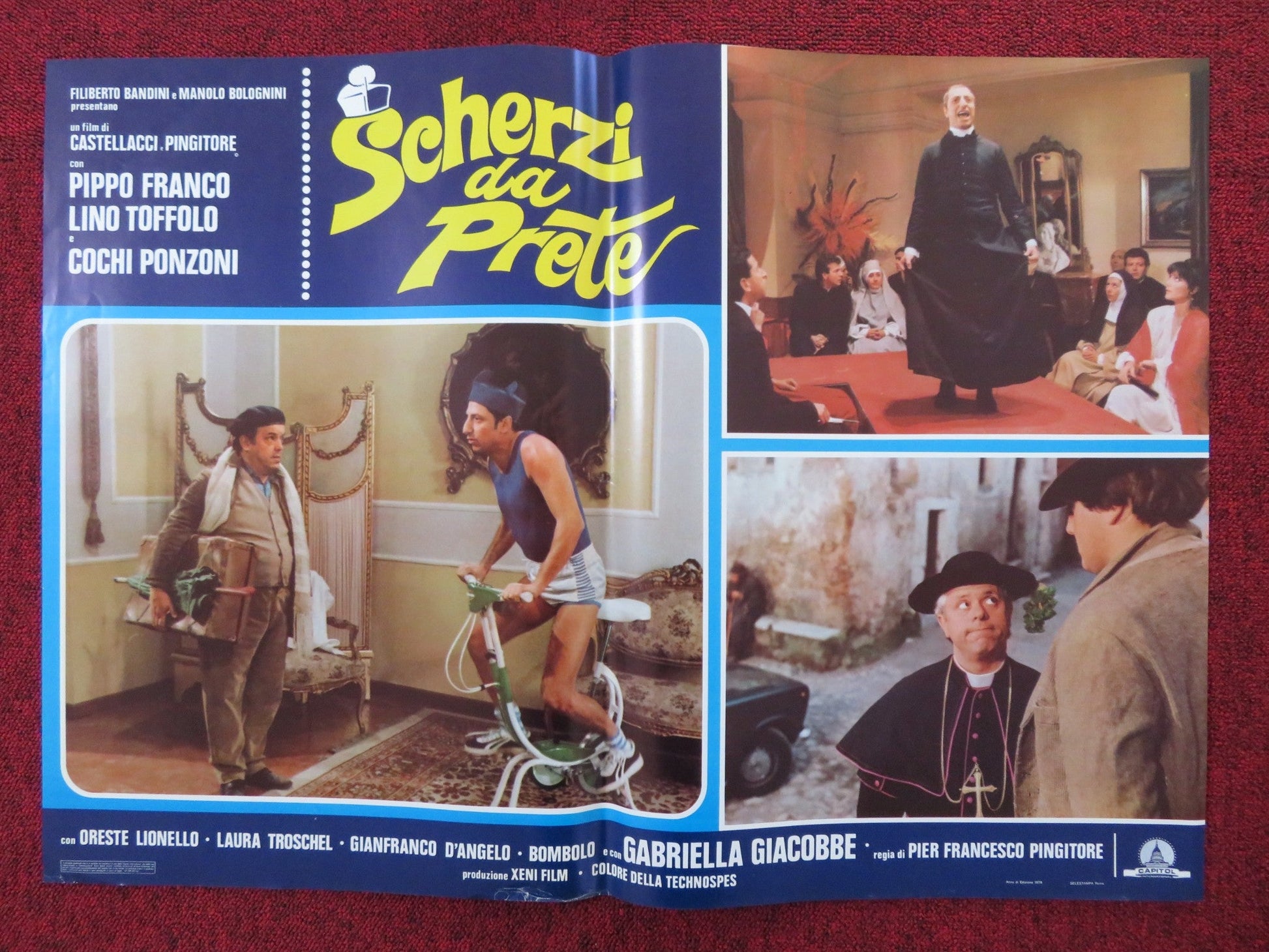 SCHERZI DA PRETE - H ITALIAN FOTOBUSTA POSTER PIPPO FRANCO LINO TOFFOLO 1978 Rendezvous Cinema Movie posters
