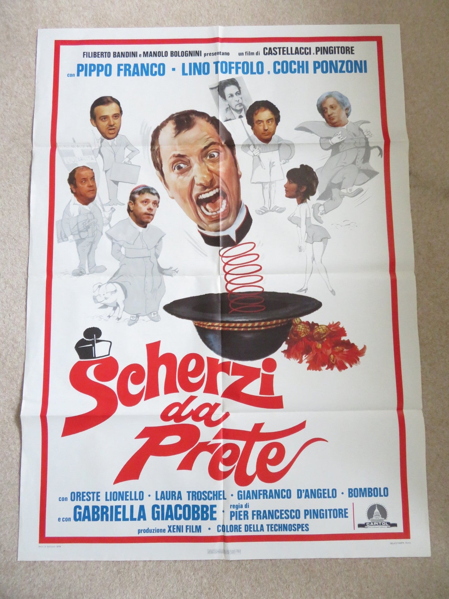 SCHERZI DA PRETE ITALIAN 2 FOGLIO POSTER PIPPO FRANCO LINO TOFFOLO 1978 Rendezvous Cinema Movie posters