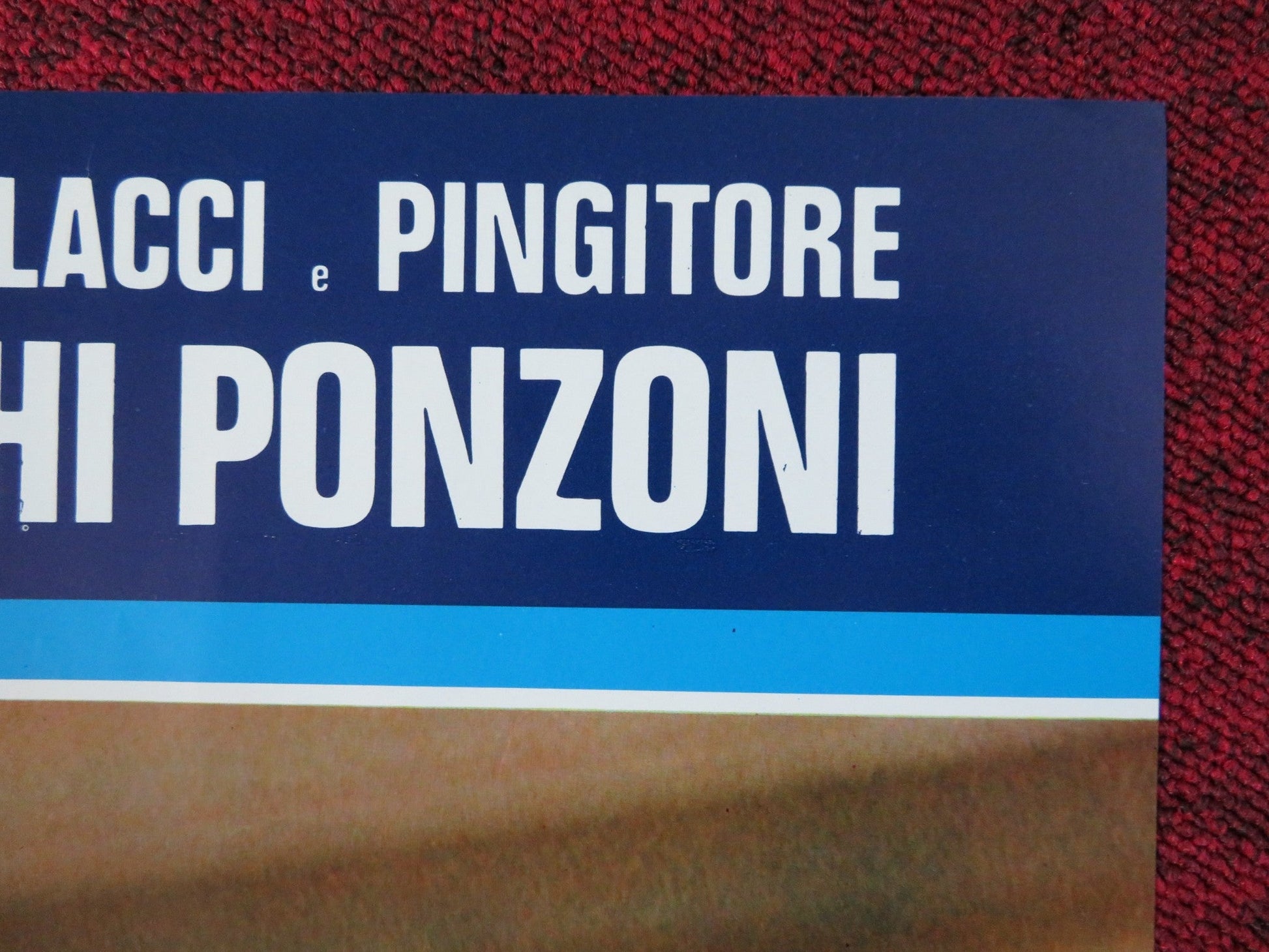 SCHERZI DA PRETE ITALIAN FOGLIO POSTER PIPPO FRANCO LINO TOFFOLO 1978 Rendezvous Cinema Movie posters