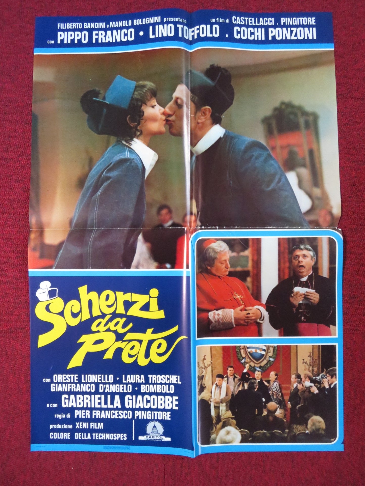 SCHERZI DA PRETE ITALIAN FOGLIO POSTER PIPPO FRANCO LINO TOFFOLO 1978 Rendezvous Cinema Movie posters