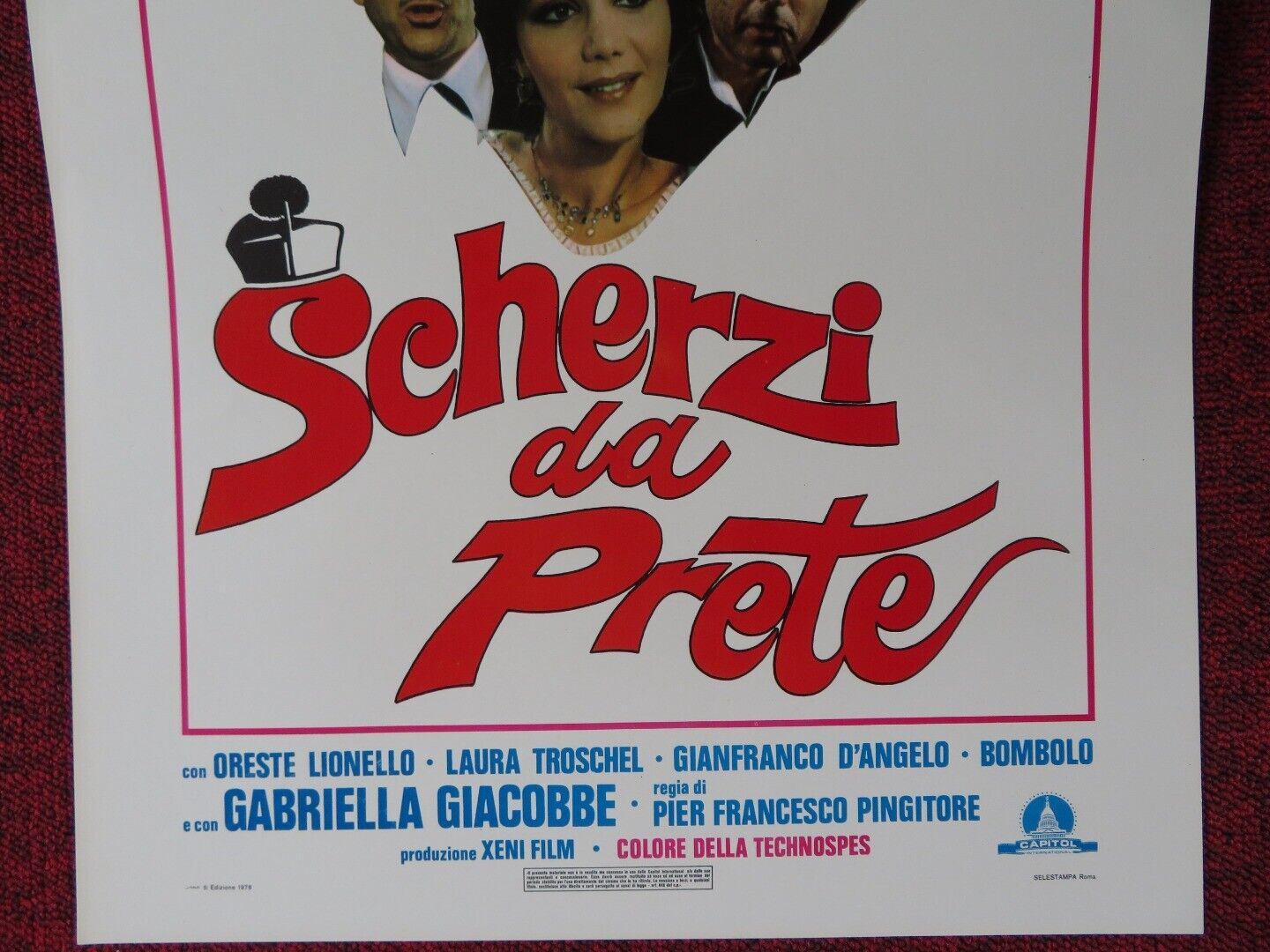 SCHERZI DA PRETE ITALIAN LOCANDINA (27.5"x13") POSTER PIPPO FRANCO 1978 - Rendezvous Cinema