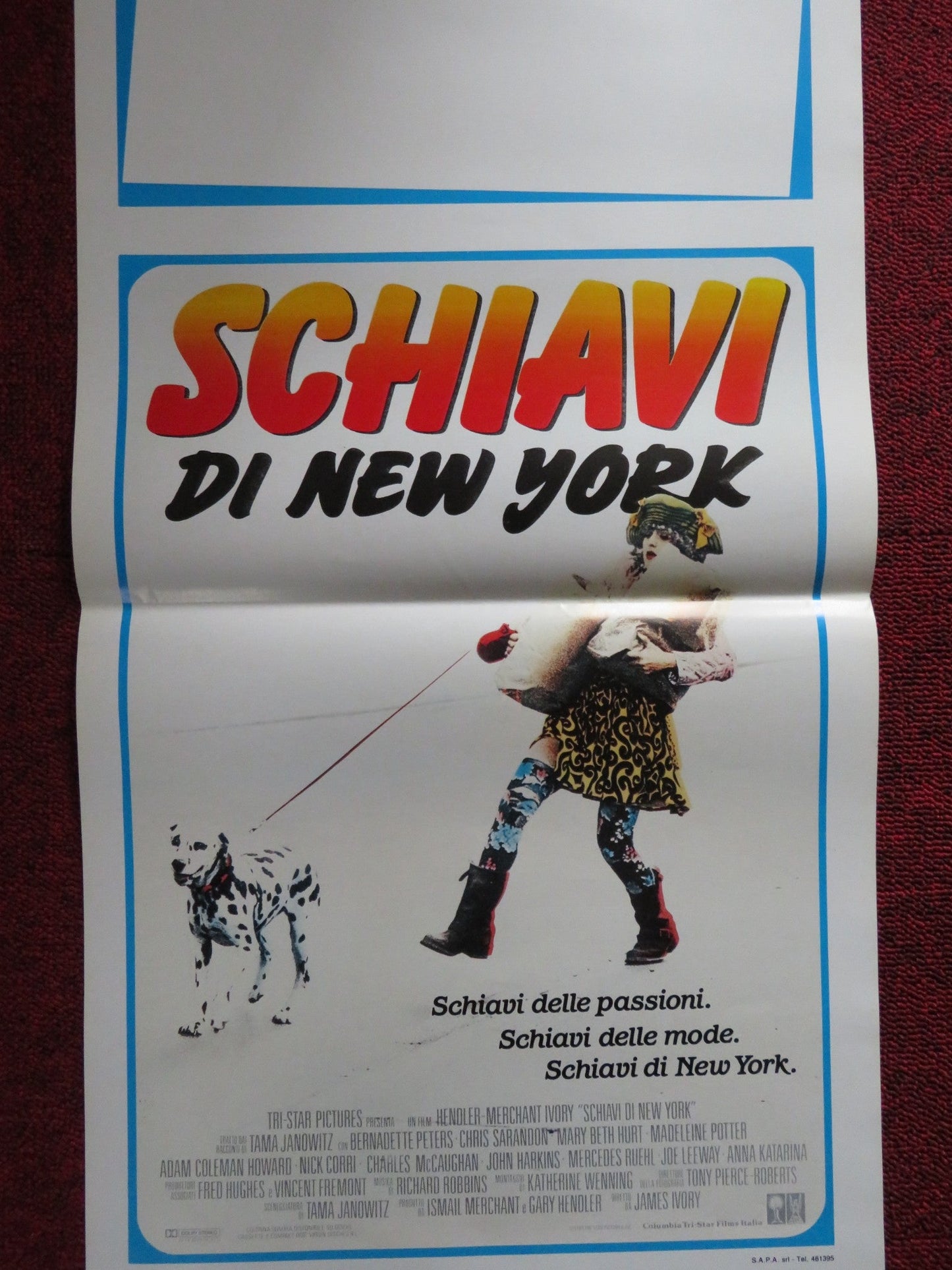 SCHIAVI DI NEW YORK ITALIAN LOCANDINA POSTER BERNADETTE PETERS C. SARANDON 1989 Rendezvous Cinema Movie posters