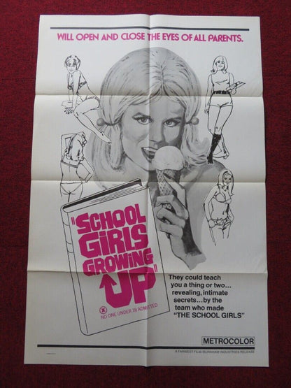 SCHOOL GIRLS GROWING UP FOLDED US ONE SHEET POSTER GERD ARNAU 1972 Rendezvous Cinema Movie posters