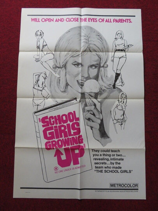 SCHOOL GIRLS GROWING UP FOLDED US ONE SHEET POSTER GERD ARNAU 1972 Rendezvous Cinema Movie posters
