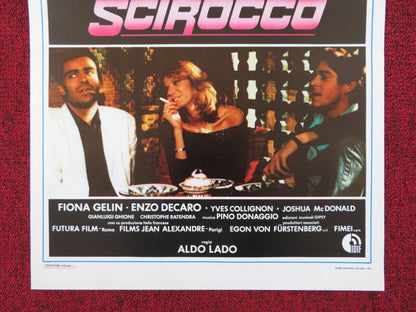 SCIROCCO ITALIAN LOCANDINA POSTER FIONA GELIN ENZO DECARO 1987 Rendezvous Cinema Movie posters