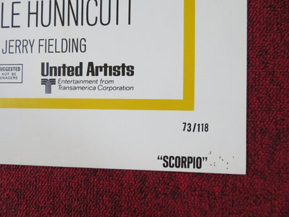 SCORPIO - STYLE B FOLDED US ONE SHEET POSTER BURT LANCASTER ALAIN DELON 1973 Rendezvous Cinema Movie posters