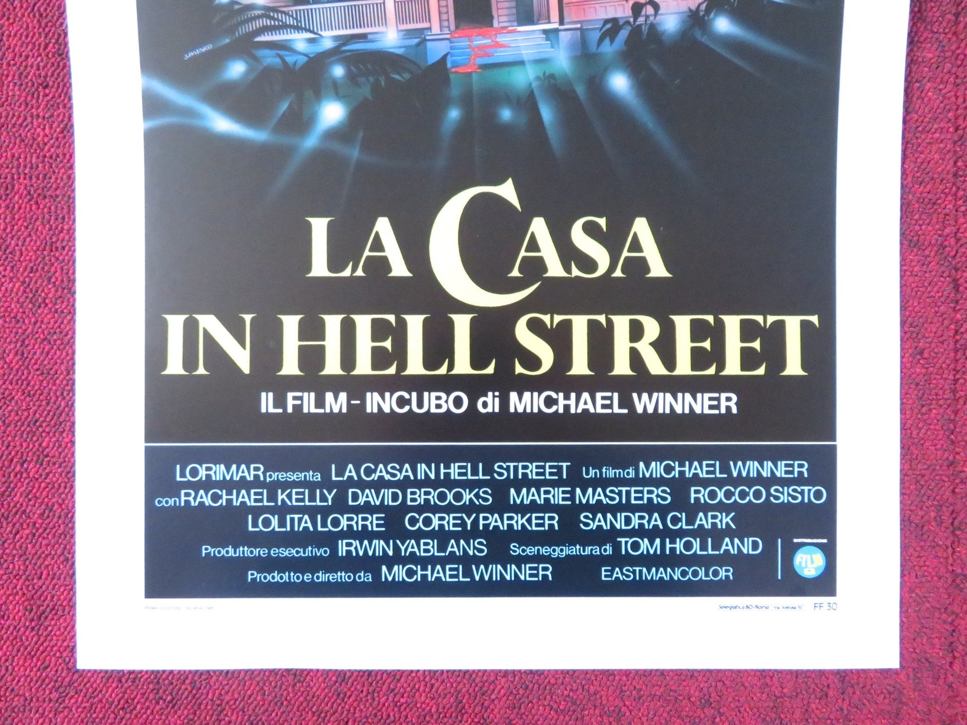 SCREAM FOR HELP ITALIAN LOCANDINA POSTER RACHAEL KELLY DAVID BROOKS 1985 Rendezvous Cinema Movie posters