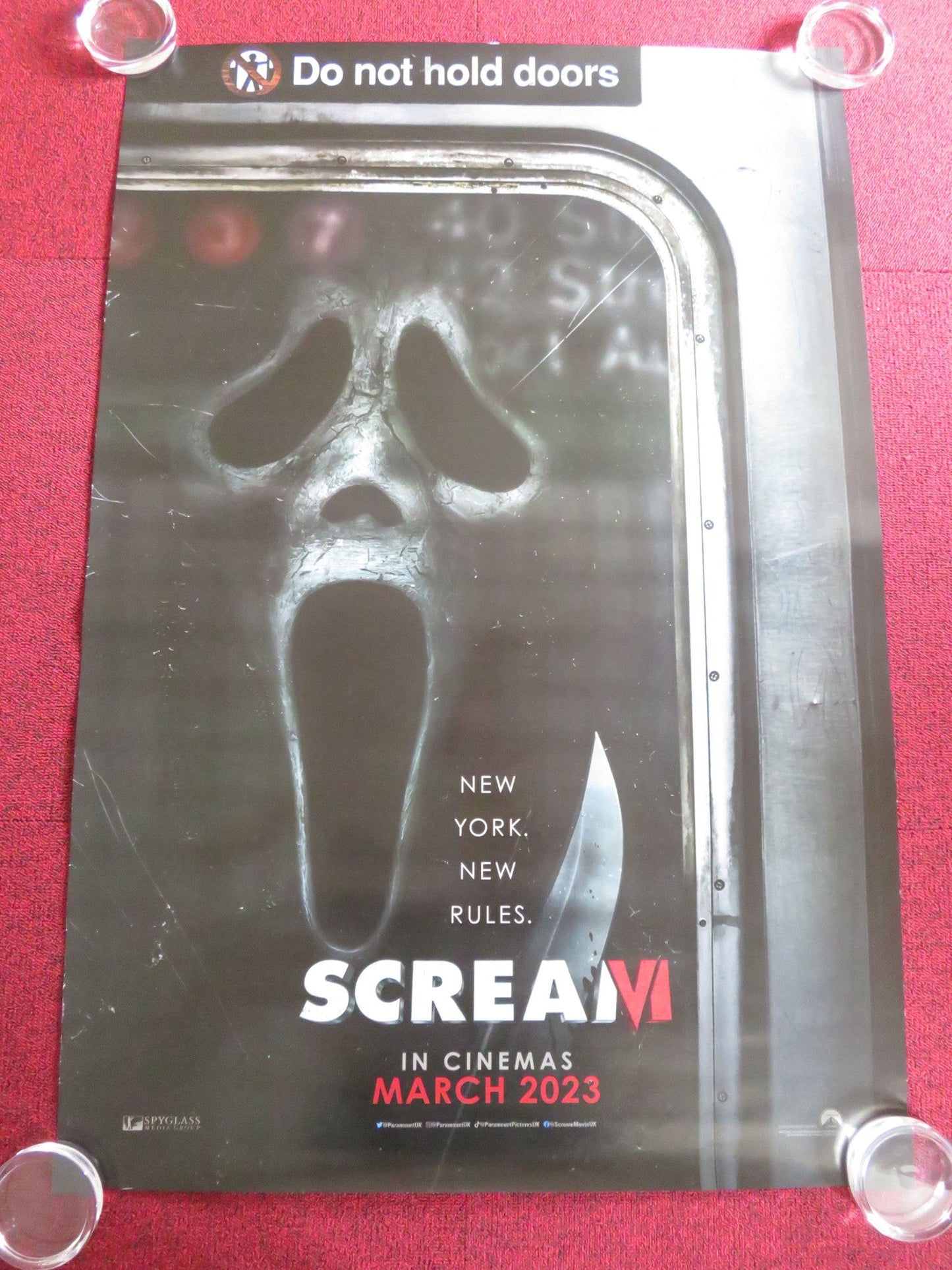 SCREAM VI UK ONE SHEET ROLLED POSTER COURTNEY COX JENNA ORTEGA 2023 Rendezvous Cinema Movie posters