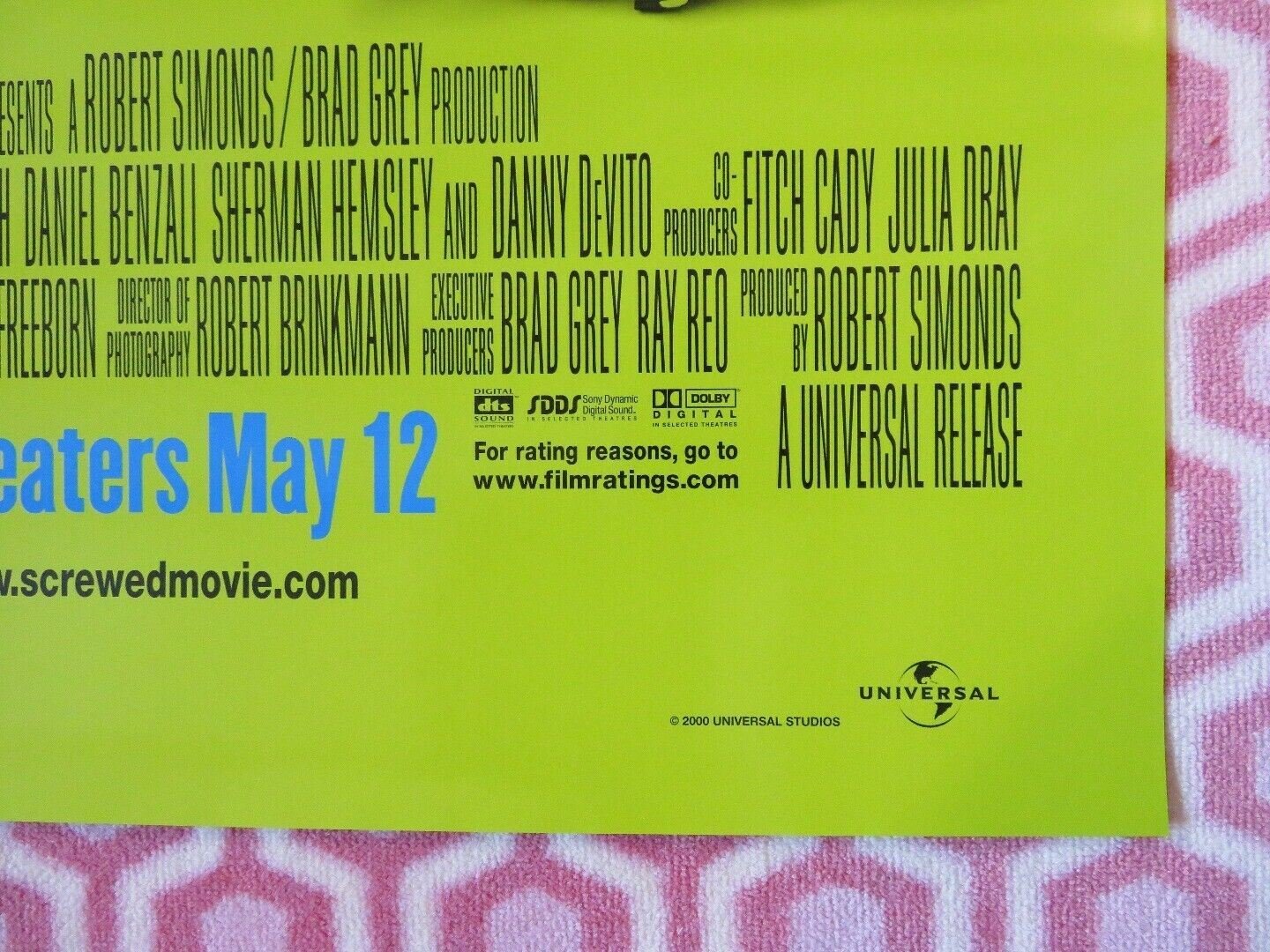 SCREWED US ONE SHEET ROLLED POSTER NORM MACDONALD DANNY DEVITO 2000 - Rendezvous Cinema
