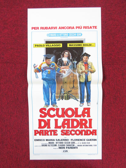 SCUOLA DI LADRI - PARTE SECONDA ITALIAN LOCANDINA POSTER PAOLO VILLAGGIO 1987 Rendezvous Cinema Movie posters