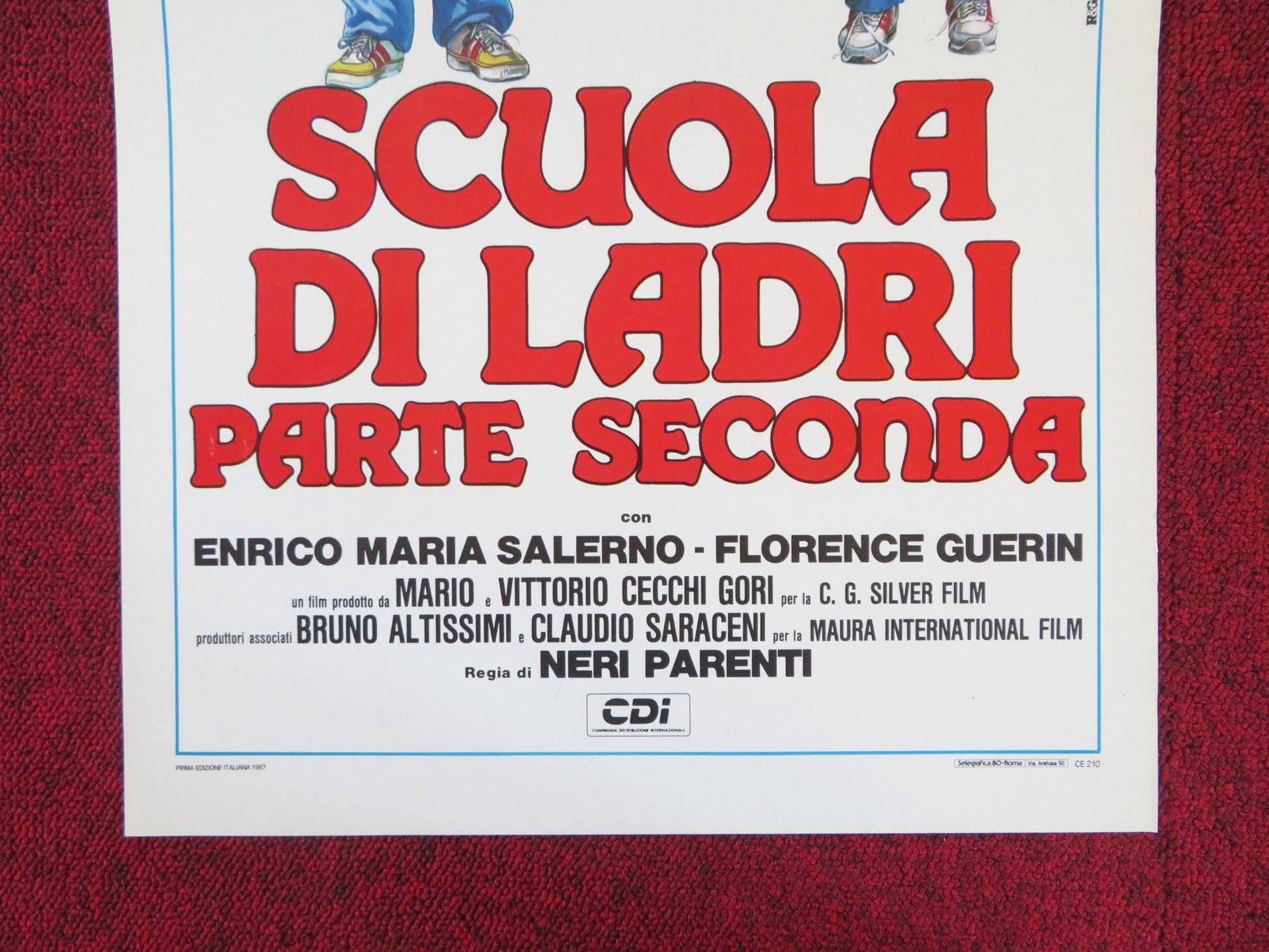 SCUOLA DI LADRI - PARTE SECONDA ITALIAN LOCANDINA POSTER PAOLO VILLAGGIO 1987 Rendezvous Cinema Movie posters