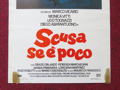 SCUSA SE E'POCO ITALIAN LOCANDINA POSTER MONICA VITTI UGO TOGNAZZI 1982 Rendezvous Cinema Movie posters