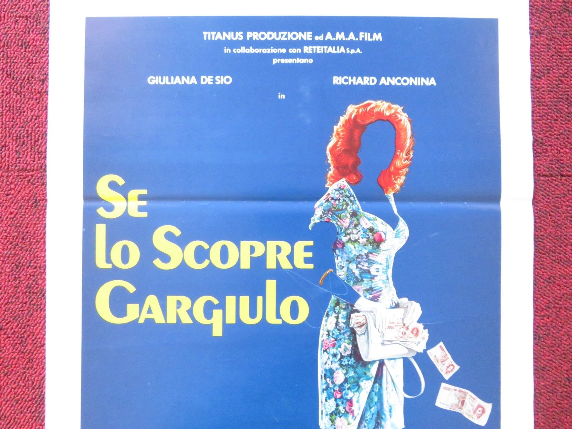 SE LO SCOPRE GARGIULO ITALIAN LOCANDINA POSTER GUILIANA DE SIO R. ANCONINA 1988 Rendezvous Cinema Movie posters