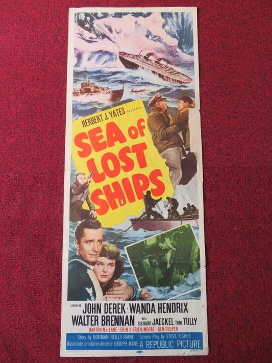 SEA OF LOST SHIPS US INSERT (14"x 36") POSTER JOHN DEREK WANDA HENDRIX 1953 Movie posters