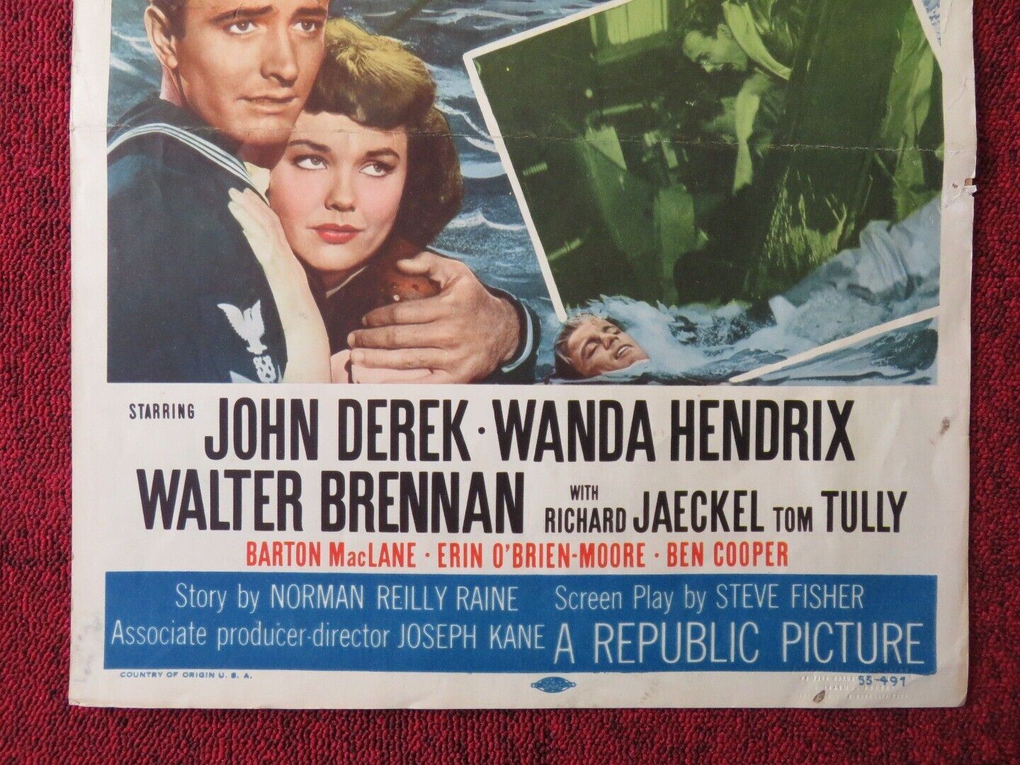SEA OF LOST SHIPS US INSERT (14"x 36") POSTER JOHN DEREK WANDA HENDRIX 1953 Movie posters