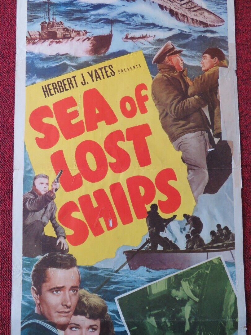 SEA OF LOST SHIPS US INSERT (14"x 36") POSTER JOHN DEREK WANDA HENDRIX 1953 Movie posters
