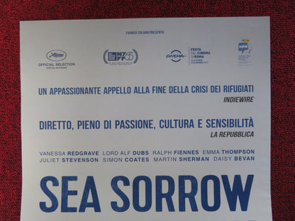 SEA SORROW ITALIAN LOCANDINA POSTER VANESSA REDGRAVE RALPH FIENNES 2017 Rendezvous Cinema Movie posters