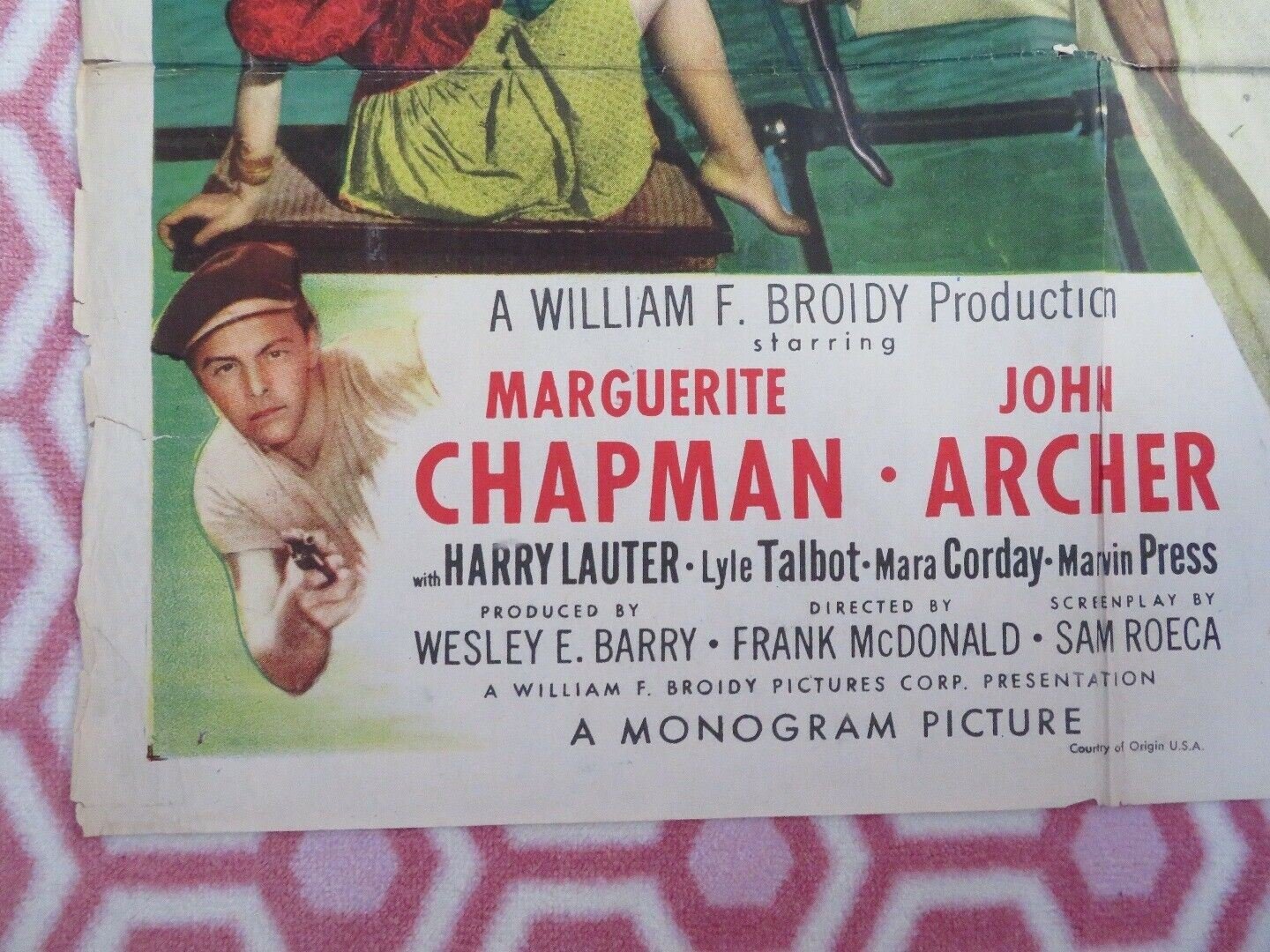 SEA TIGER US ONE SHEET POSTER MARGUERITE CHAPMAN JOHN ARCHER 1952 Movie posters