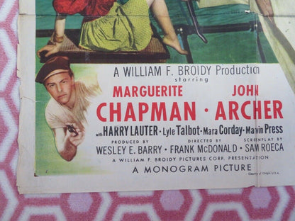 SEA TIGER US ONE SHEET POSTER MARGUERITE CHAPMAN JOHN ARCHER 1952 Movie posters