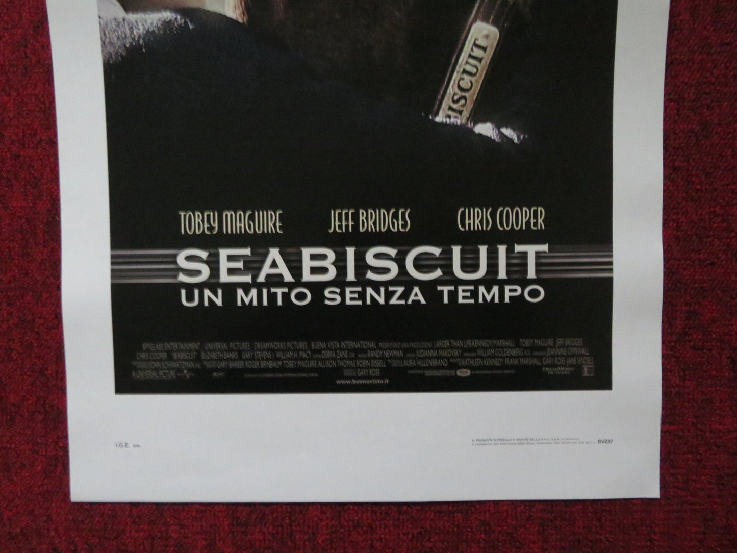 SEABISCUIT ITALIAN LOCANDINA POSTER DAVID MCCULLOUGH JEFF BRIDGES 2003 Rendezvous Cinema Movie posters