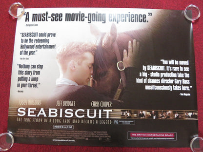 SEABISCUIT UK QUAD (30"x 40") ROLLED POSTER JEFF BRIDGES TOBEY MAGUIRE 2003 Rendezvous Cinema Movie posters