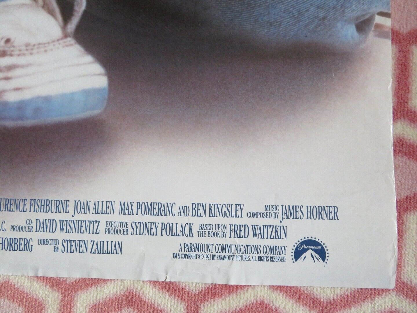 SEARCHING FOR BOBBY FISHER ONE SHEET ROLLED POSTER JOE MANTEGNA 1993 Movie posters