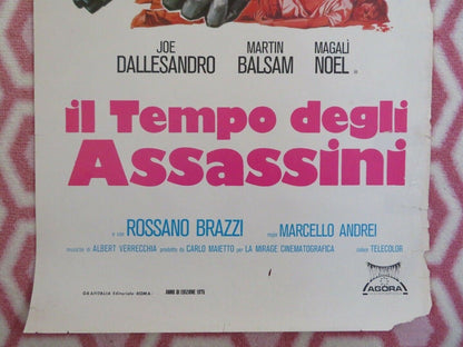 SEASON FOR ASSASINS ITALIAN (28"x13") POSTER JOE DALLESANDRO MARTIN BALSAM 1975 Movie posters