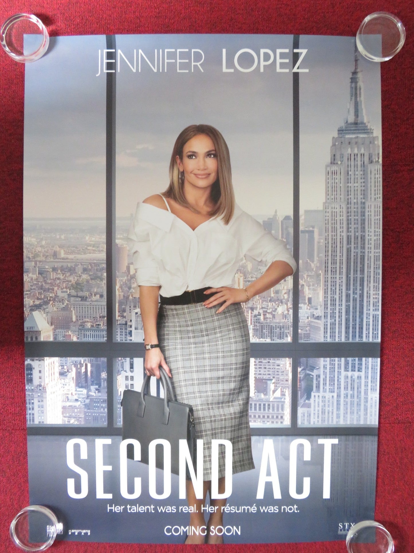 SECOND ACT US ONE SHEET ROLLED POSTER JENNIFER LOPEZ 2018 Rendezvous Cinema Movie posters