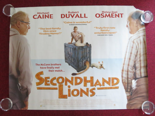 SECONDHAND LIONS QUAD (30"x 40") ROLLED POSTER MICHAEL CAINE ROBERT DUVALL 2003 Rendezvous Cinema Movie posters