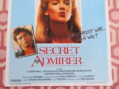 SECRET ADMIRER BELGIUM (21.5"x14") POSTER C. THOMAS HOWELL LORI LOUGHLIN 1985 Movie posters