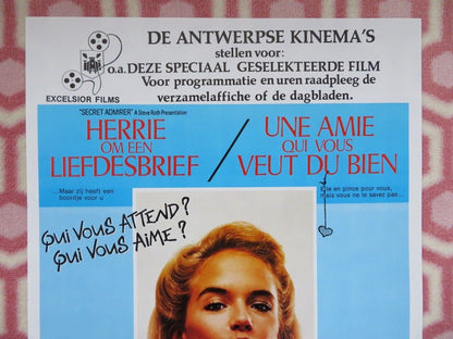 SECRET ADMIRER BELGIUM (21.5"x14") POSTER C. THOMAS HOWELL LORI LOUGHLIN 1985 Movie posters